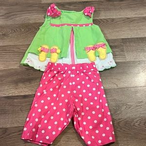 Rare Editions Summer Outfit Size 6 Months